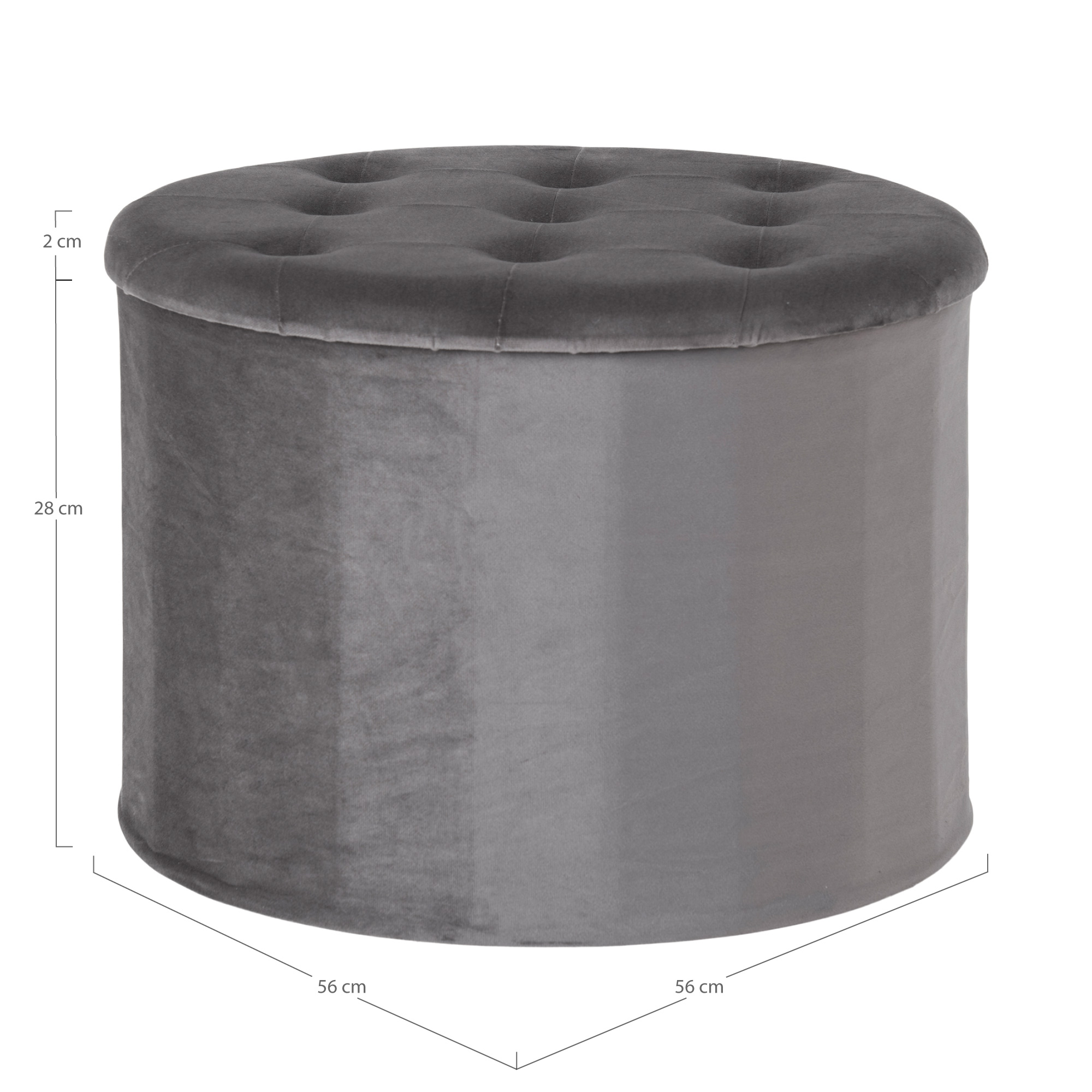 Turup Puff Mörkgrå