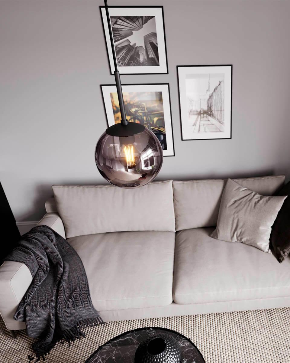 Boyle takplampa liten rökgrå