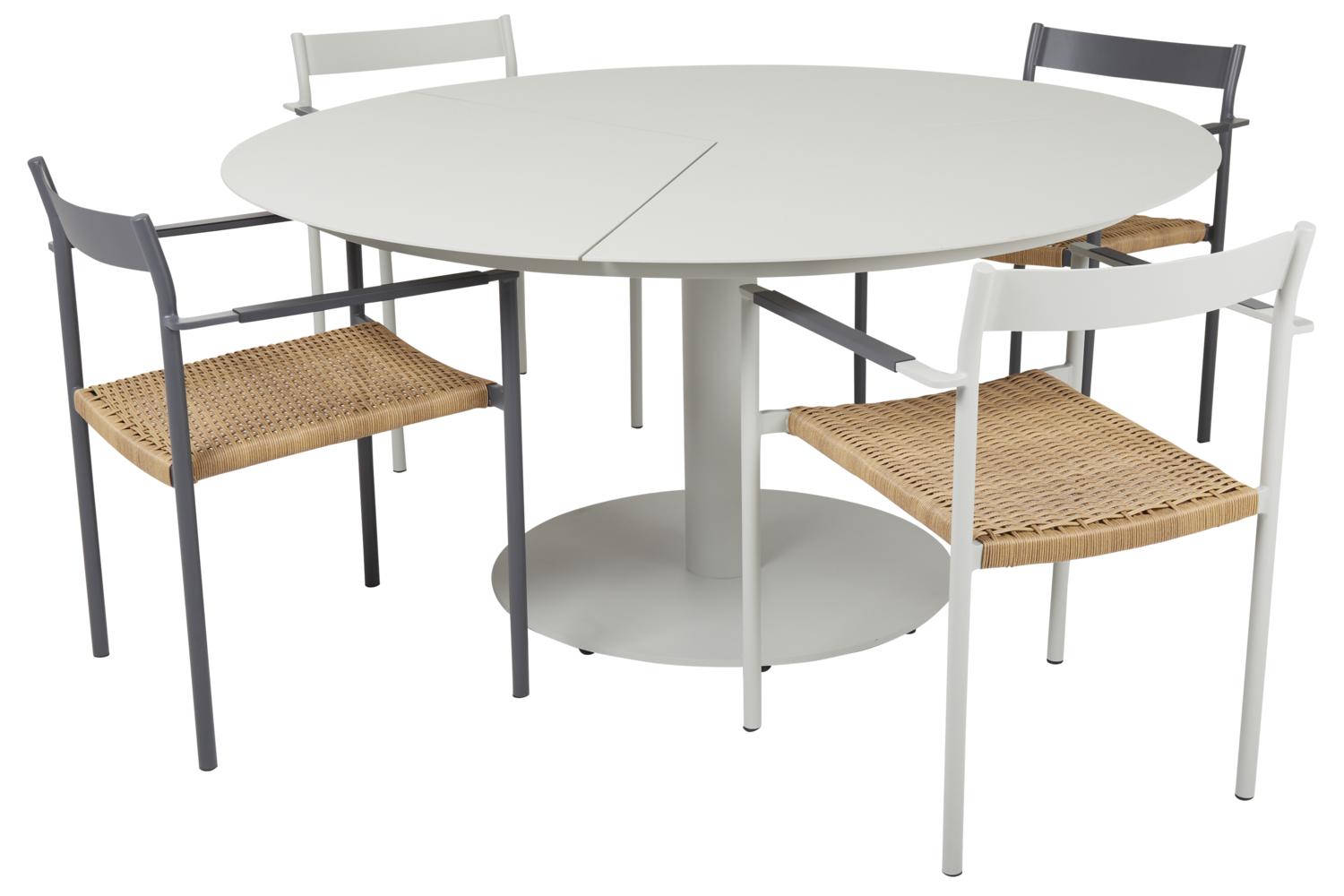 DK matstol Light Grey/Natur