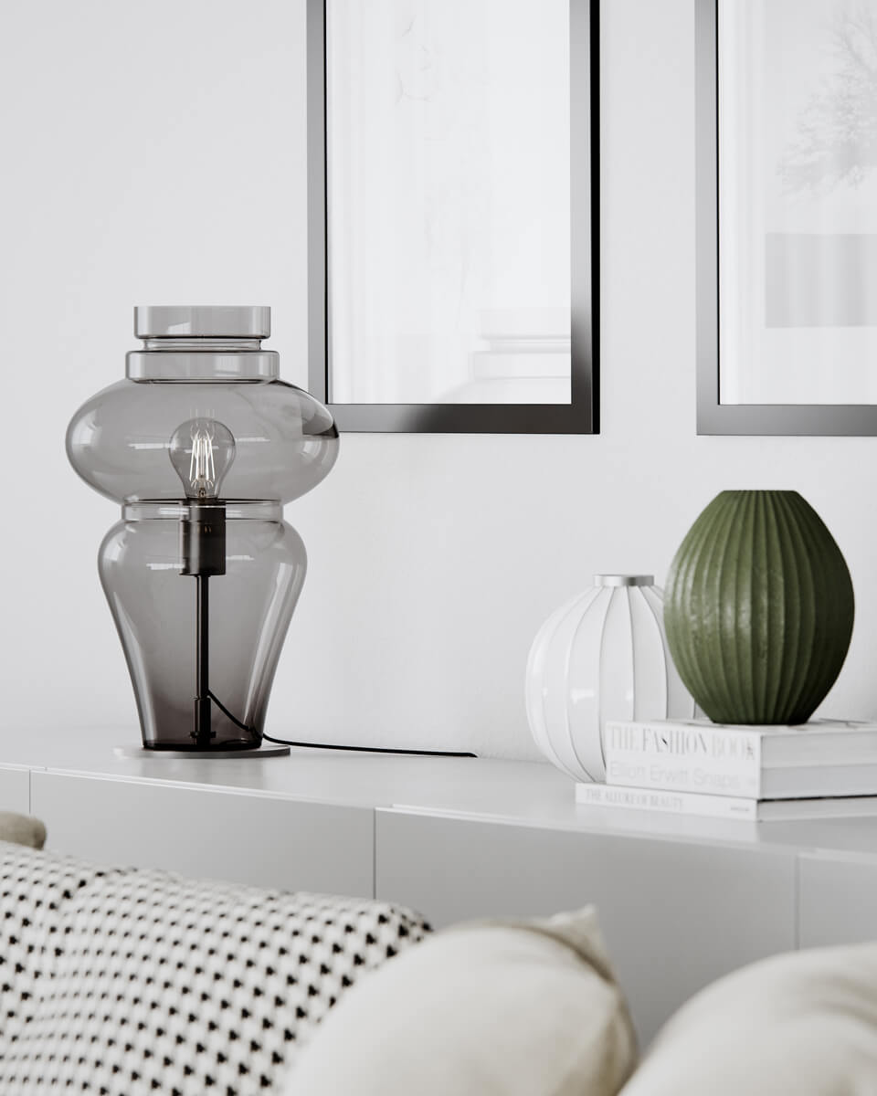 Dolores bordslampa grå