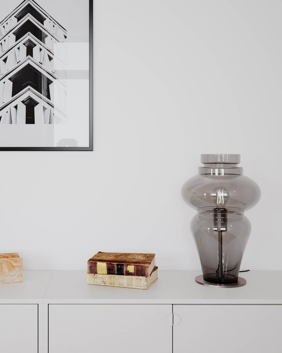 Dolores bordslampa grå