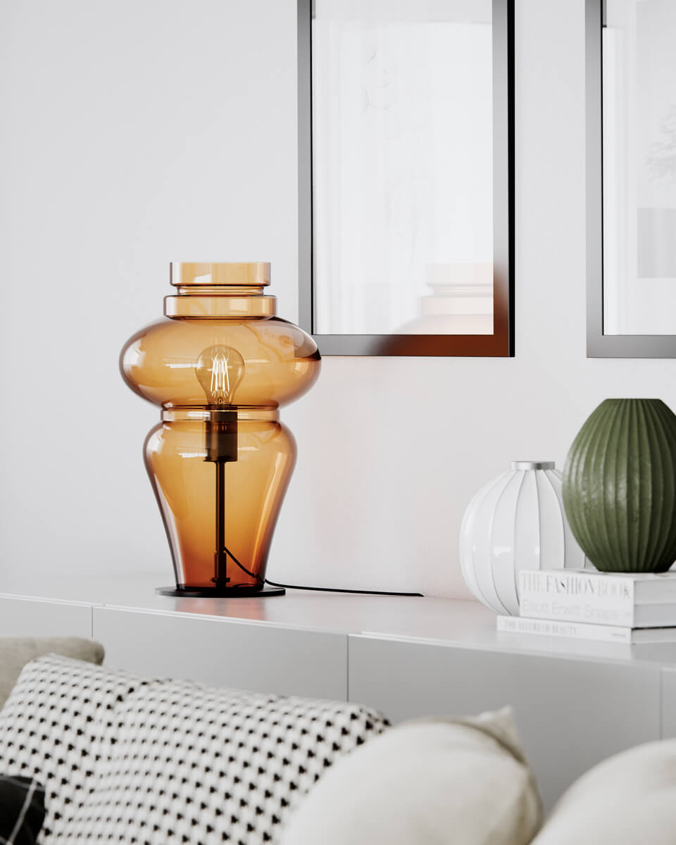 Dolores bordslampa konjak