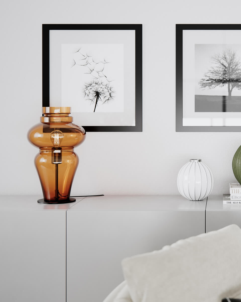 Dolores bordslampa konjak