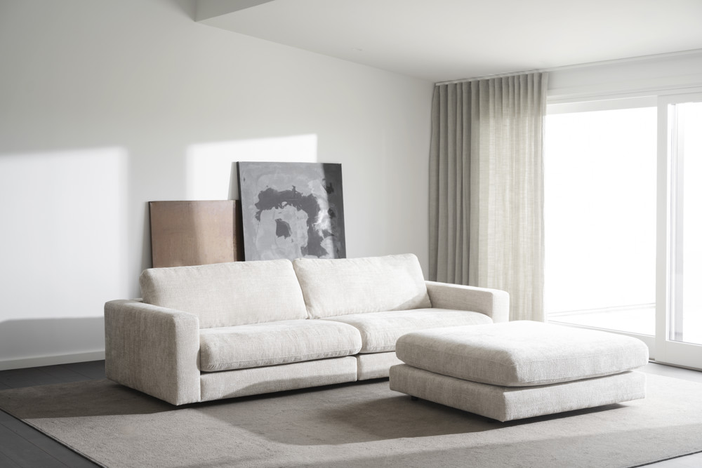 Duncan fotpall Ljusgrå