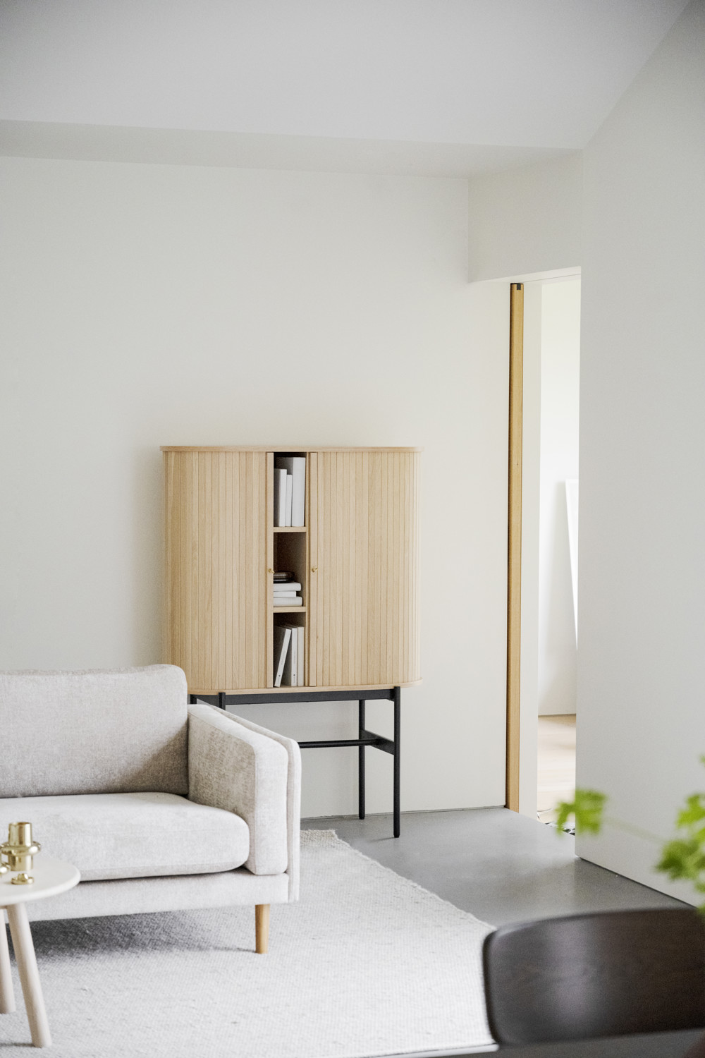 Haddington skåp Vitpigmenterad/svart