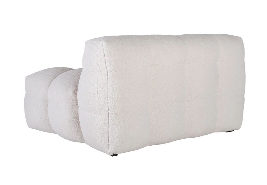 Kendall 1,5-sits teddy naturvit