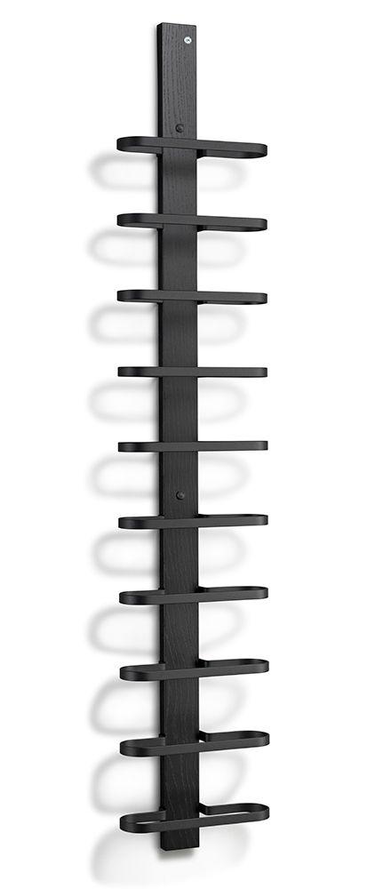 Mazzi Vinställ 10 fl, Svartbetsad Ek / Mattsvart Stål