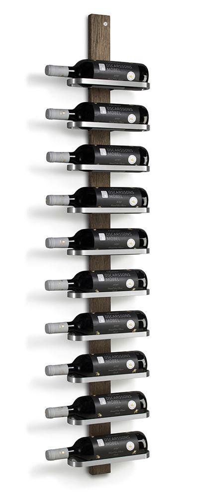 Mazzi Vinställ 10 fl, Vitlackad Björk / Slipat Stål