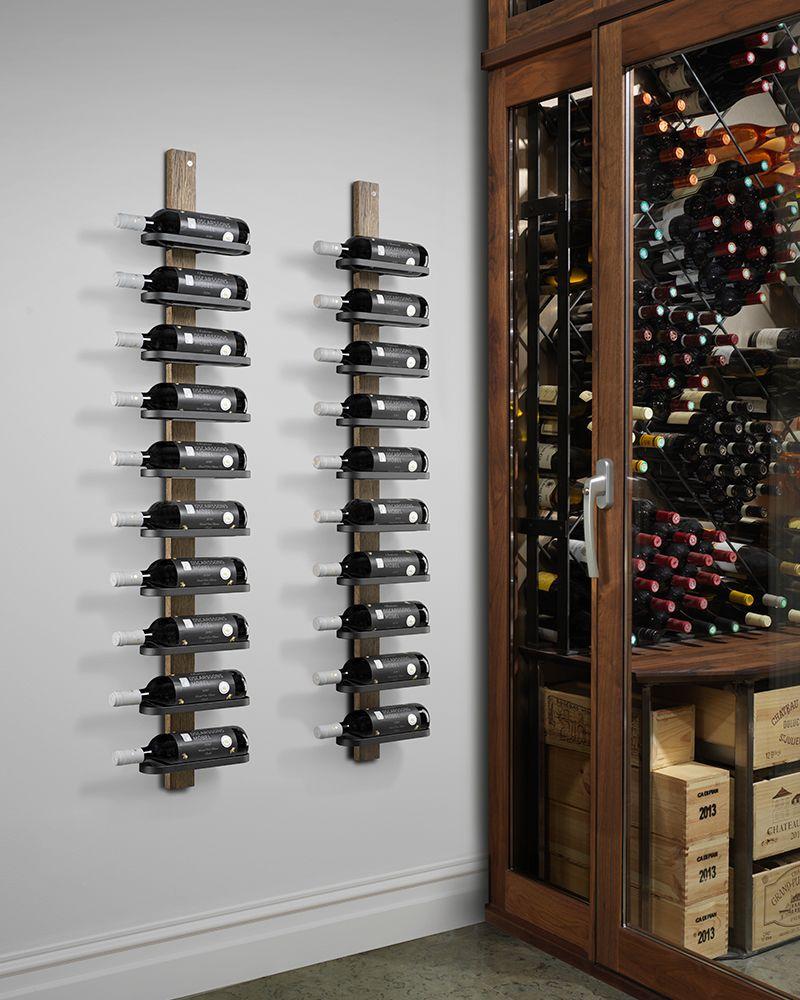 Mazzi Vinställ 5 fl, Svartbetsad Ek / Mattsvart Stål