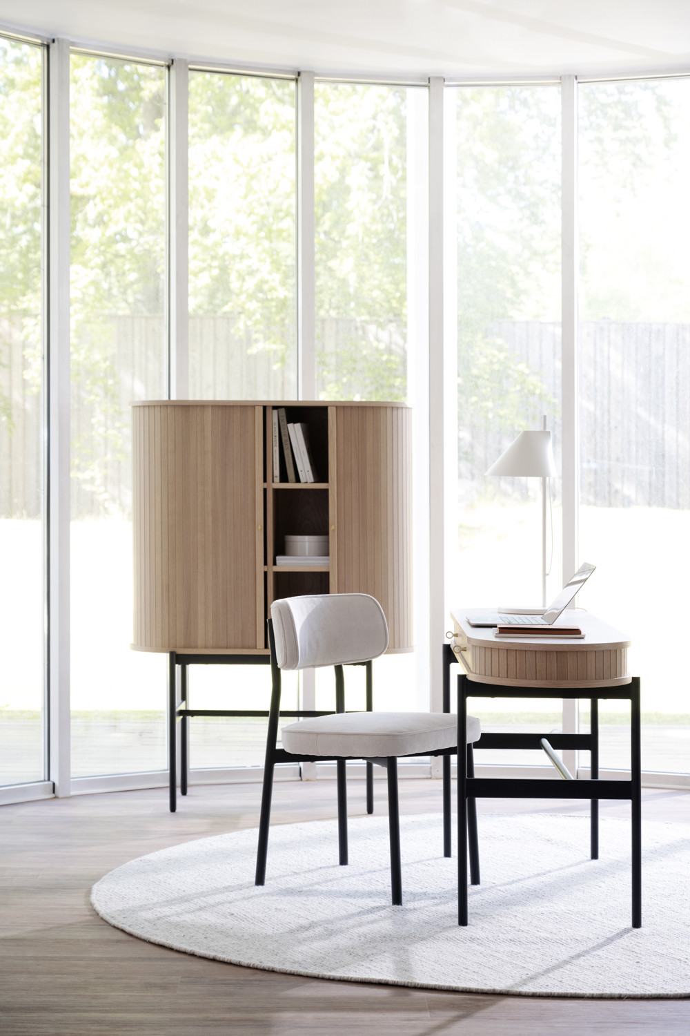 Paisley Stol, Beige/svart