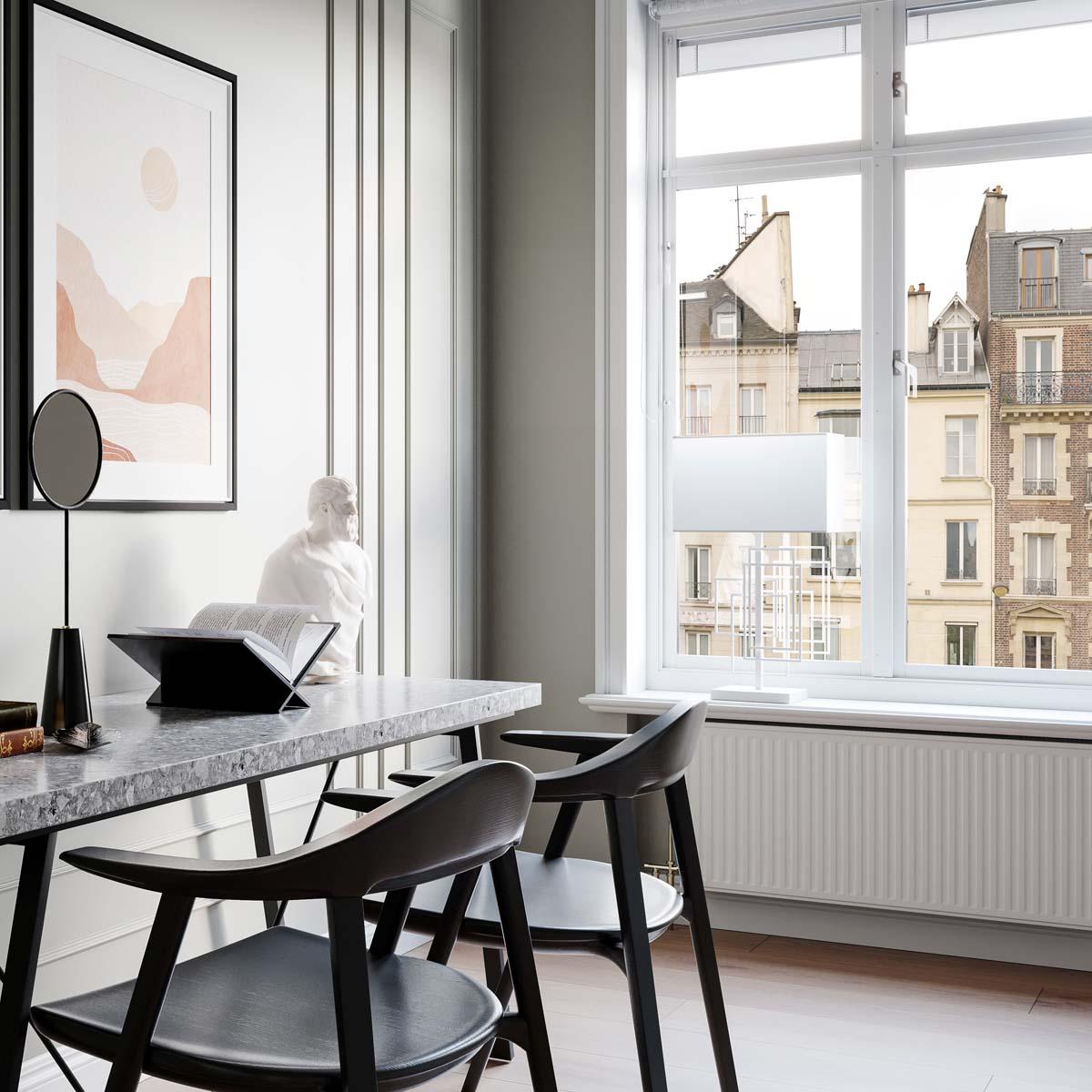 Paragon bordslampa H69cm matt vit