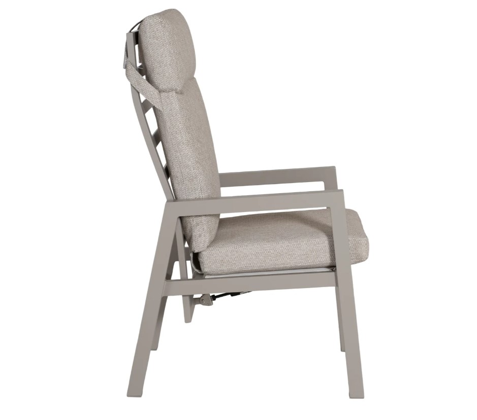 Loano karmstol fällbar aluminium/khaki