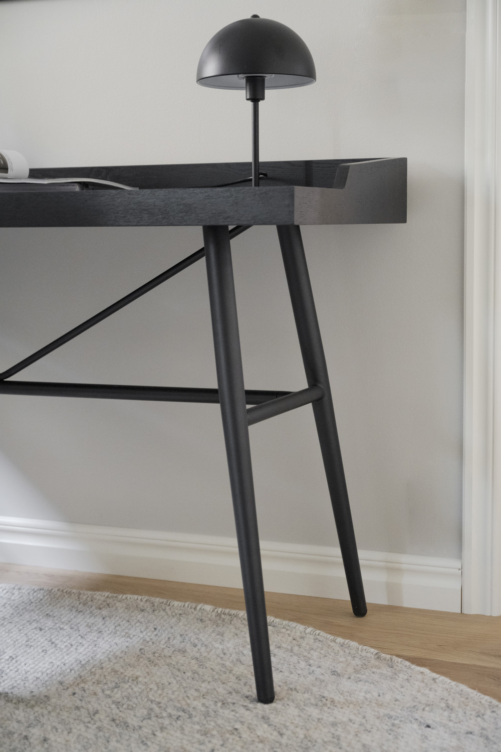 Springdale Skrivbord, Svart, 140×55 cm