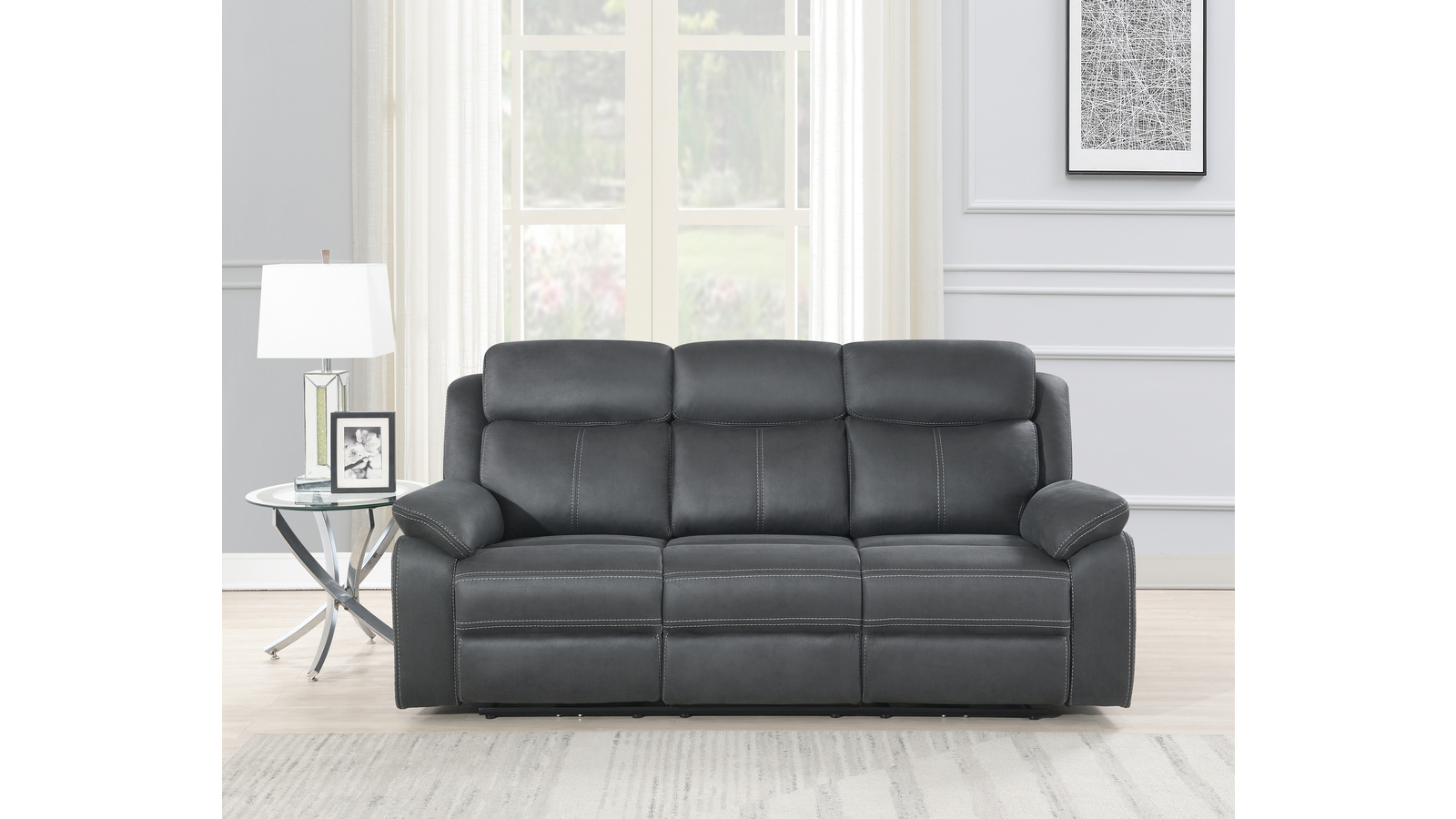 TEDDY Reclinersoffa 3 sits,tyg,El