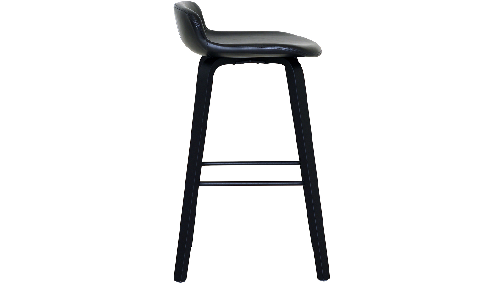 AKI Barstol i svart pu/svart underrede