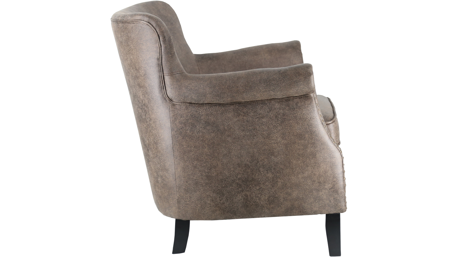 BARON VINTAGE Fåtölj i brunt tyg