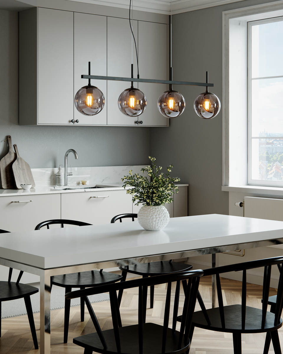 Boyle taklampa rökgrå