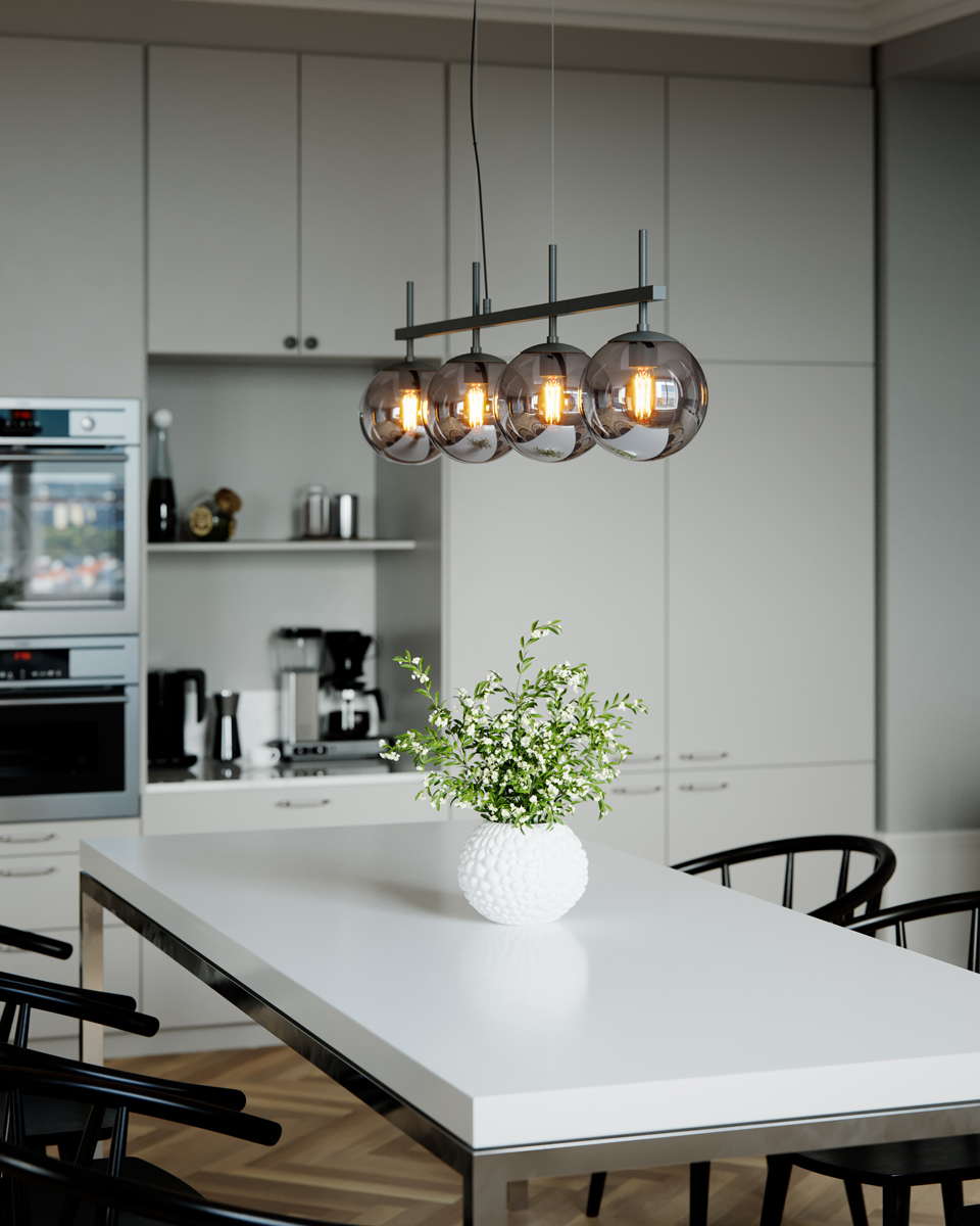 Boyle taklampa rökgrå