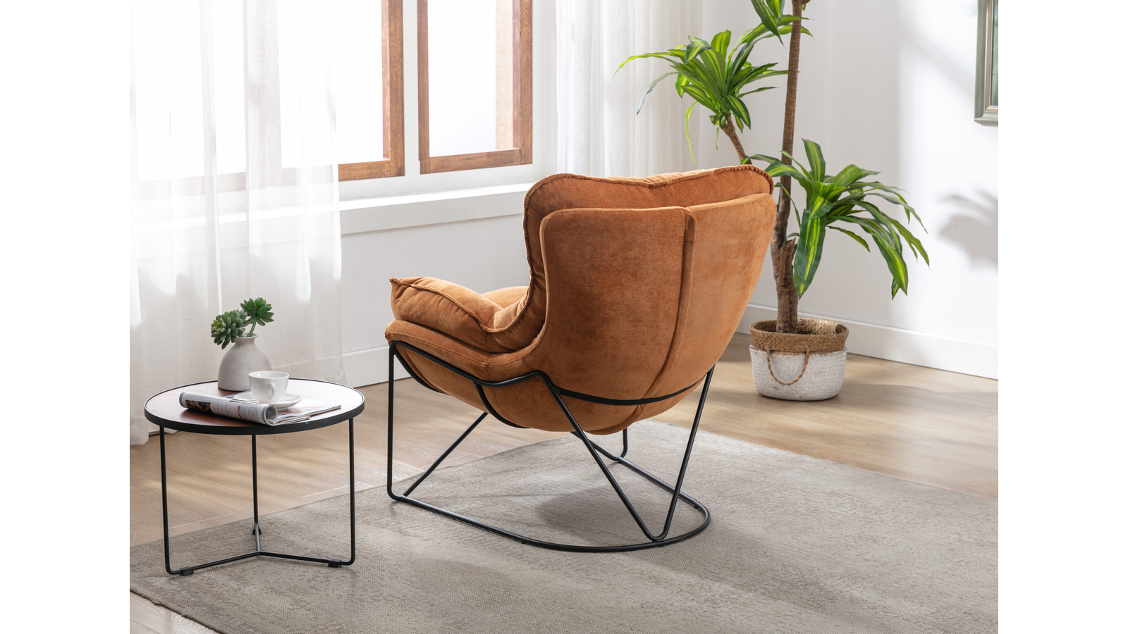 BRAY Fåtölj i tyg Ockra