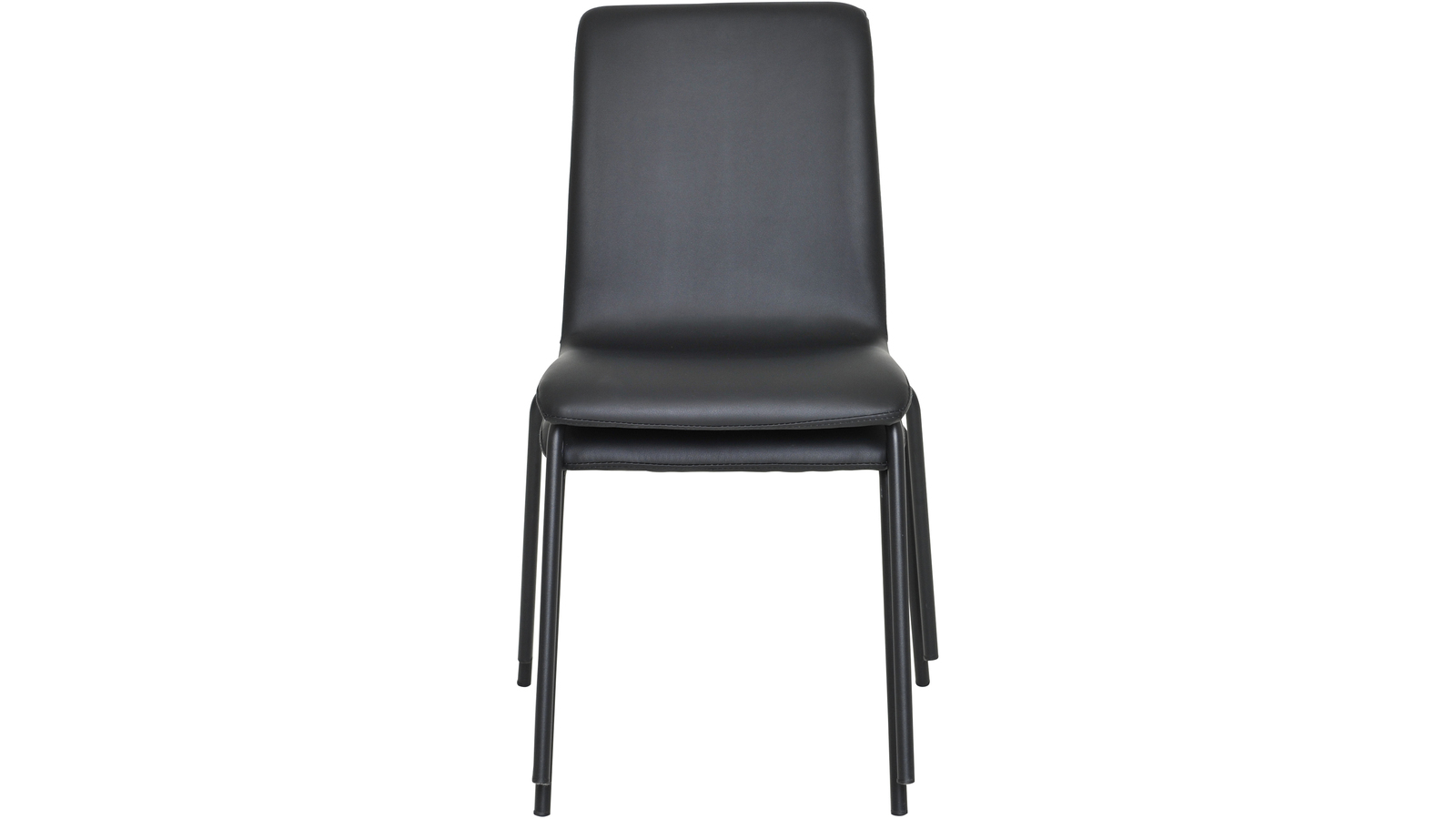 ISAK Stapelstol i svart konstskinn