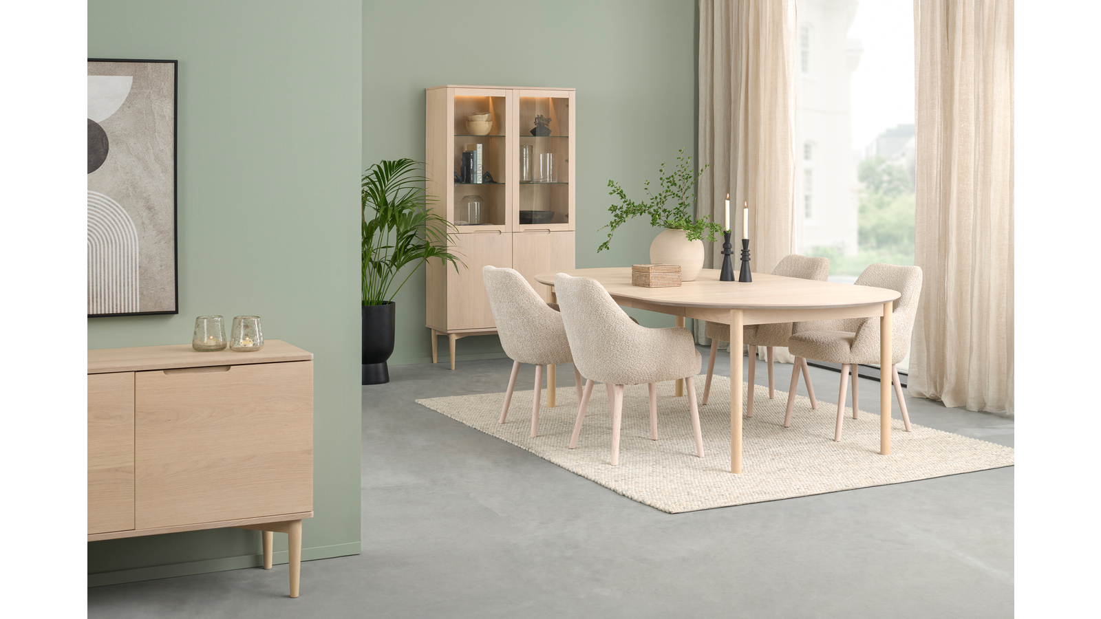 KARMÖY Vitrin, vitpigmenterad