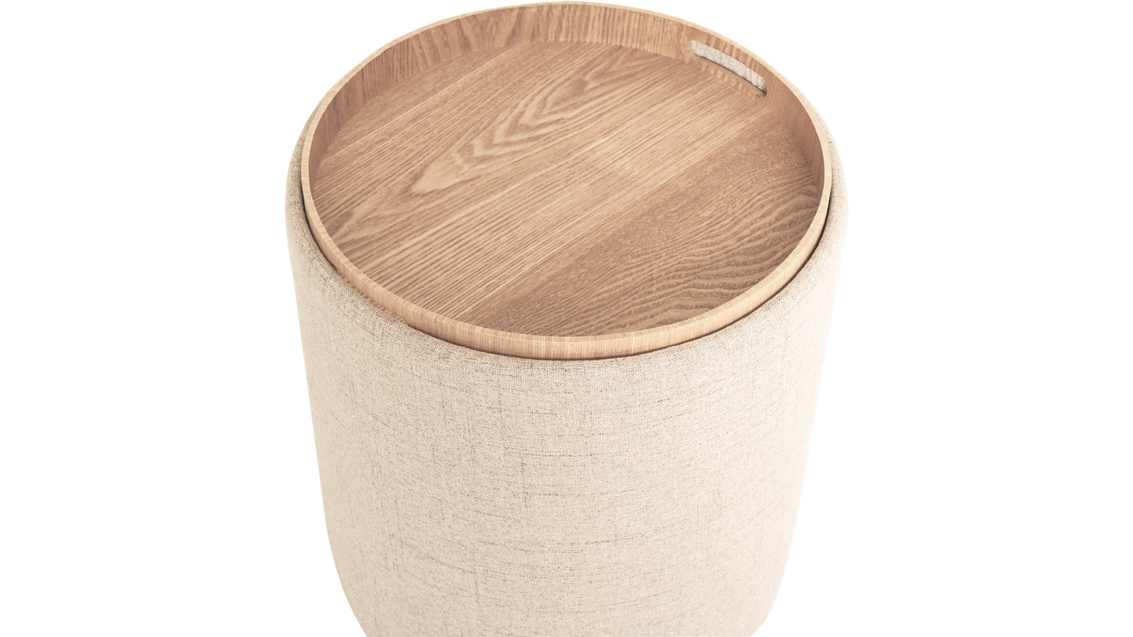 MAIKO Sittpuff/sidobord 2 st grå/beige