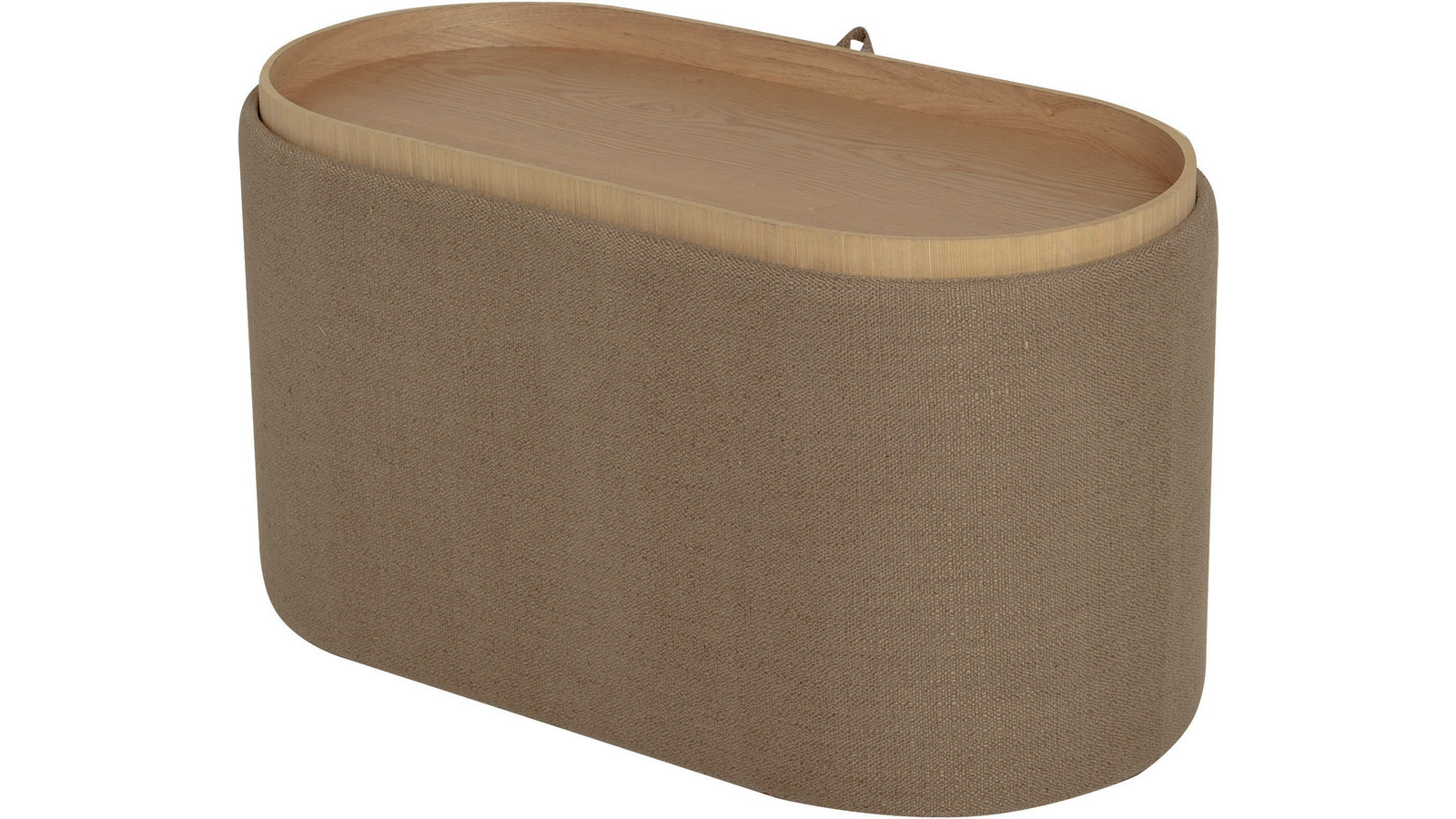 MAIKO Sittpuff/sidobord, oval, brun