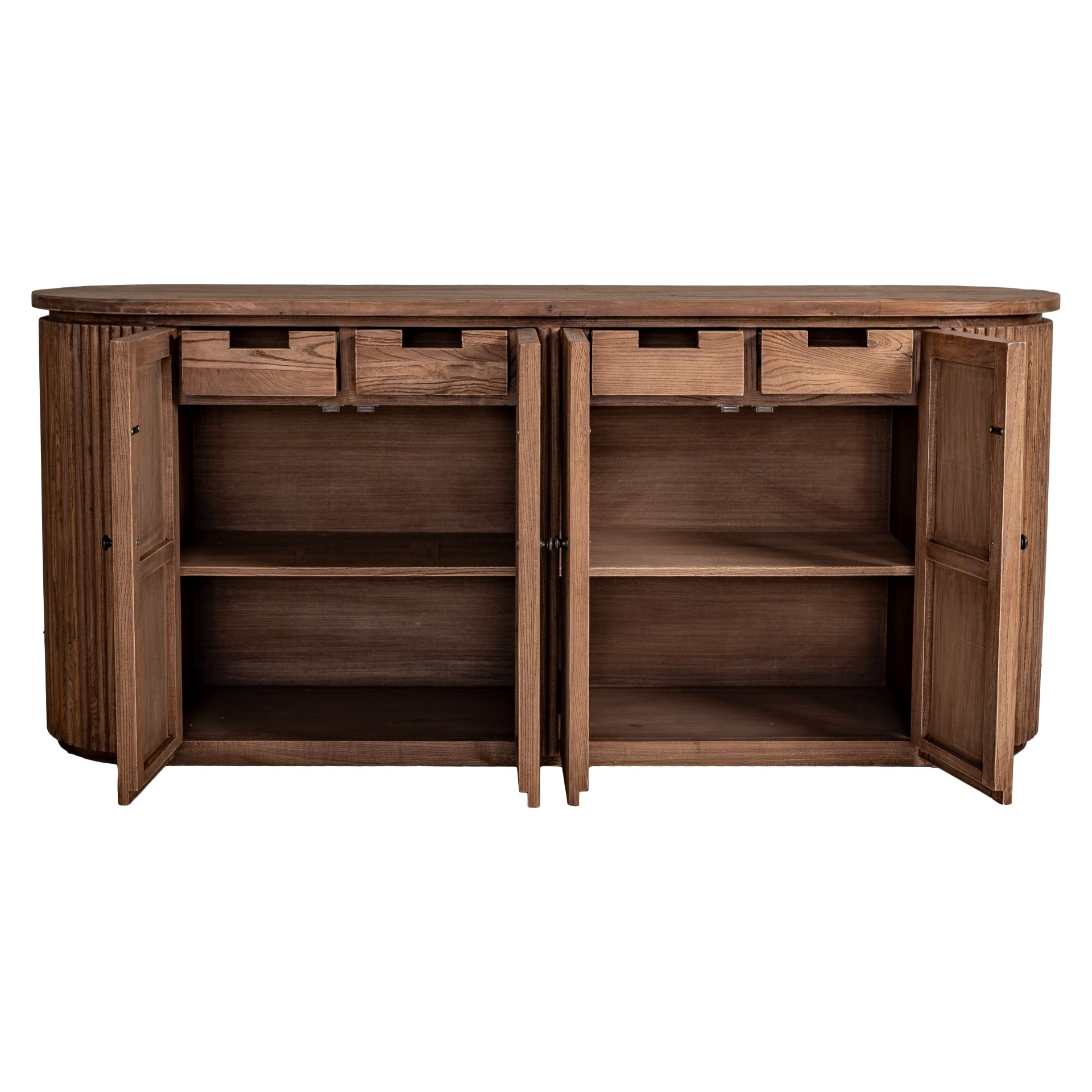 Florens mediabänk i massiv alm 182 cm