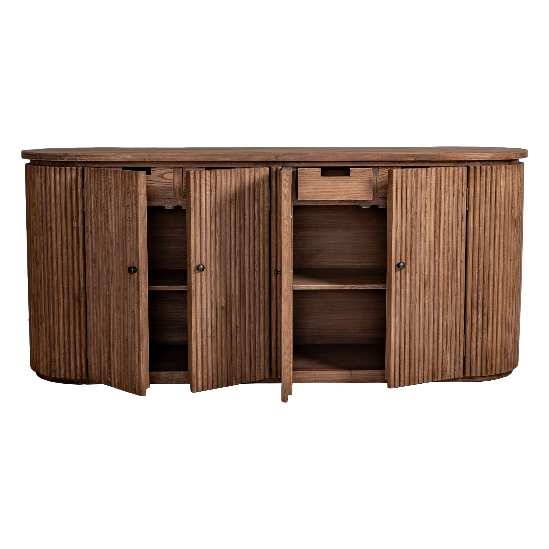 Florens mediabänk i massiv alm 182 cm