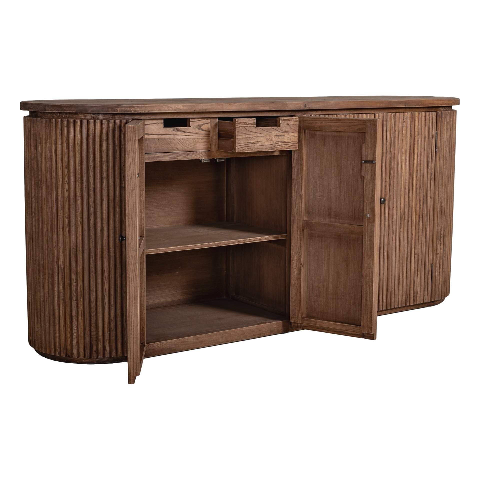 Florens mediabänk i massiv alm 182 cm