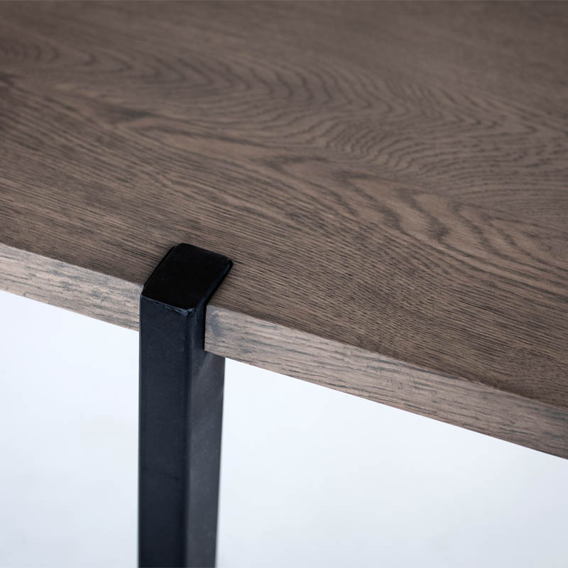 Aki matbord 220×95 cm gråbetsad ek