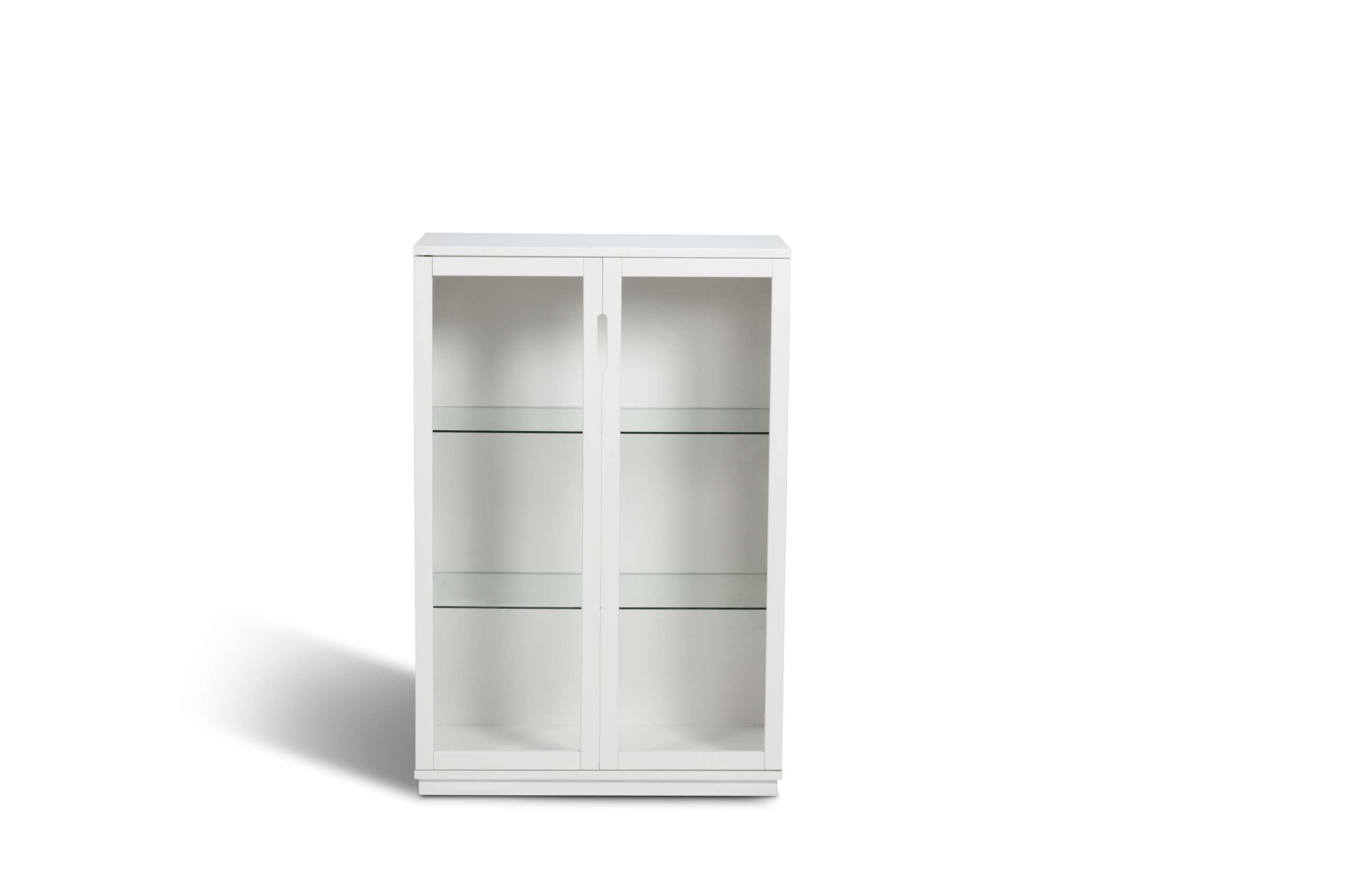 AOKO Skåp med glasdörrar, Vitlack