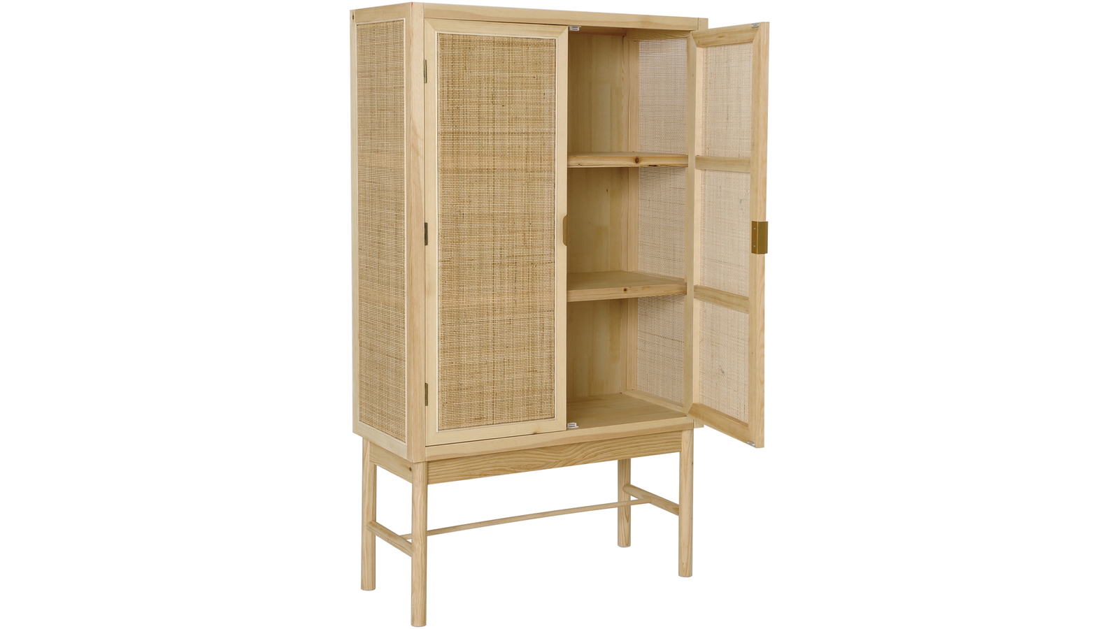 BALI vitrinskåp m 2 dörrar/trä/rotting