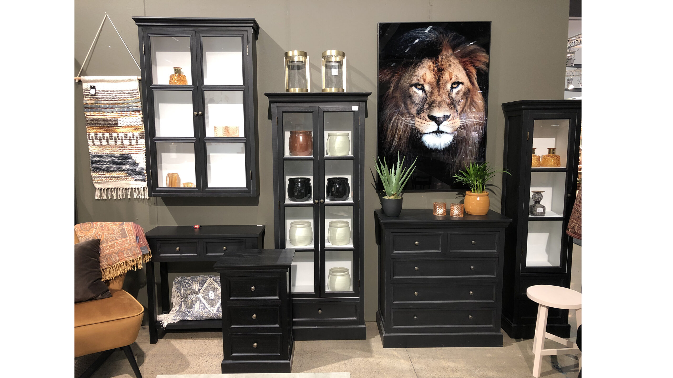 BRISTOL Konsollbord , 2 låd antiksvart