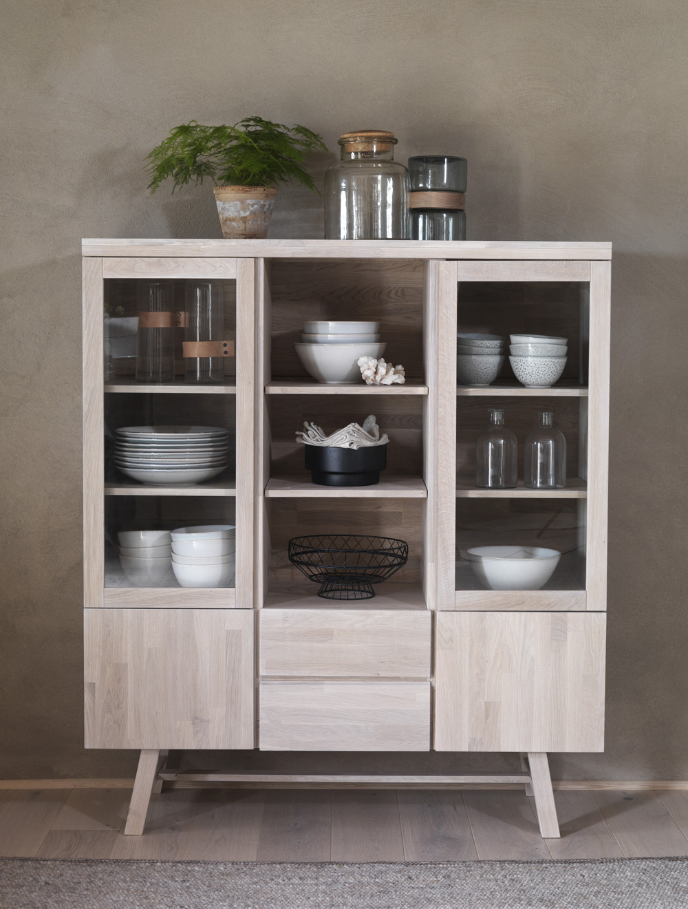 Brooklyn skåp whitewash