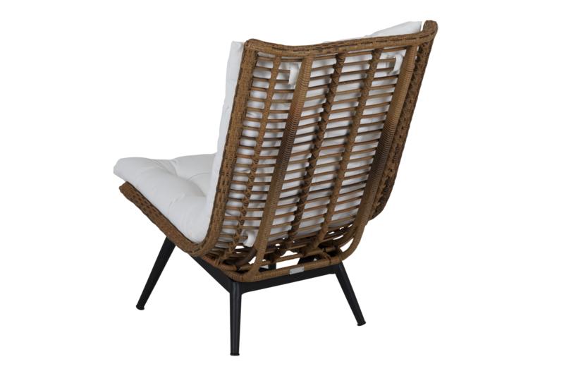 Covelo loungefåtölj Natur/vit