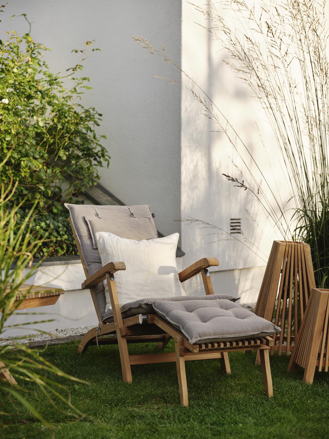 Florina däckstolsdyna Ljusgrå