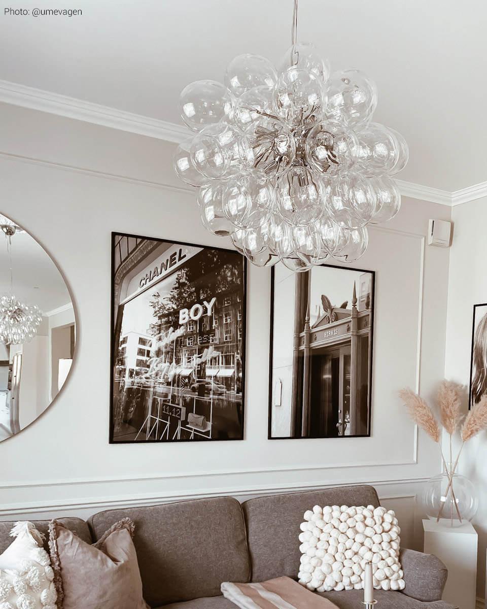 Gross taklampa Ø50cm Klarglas