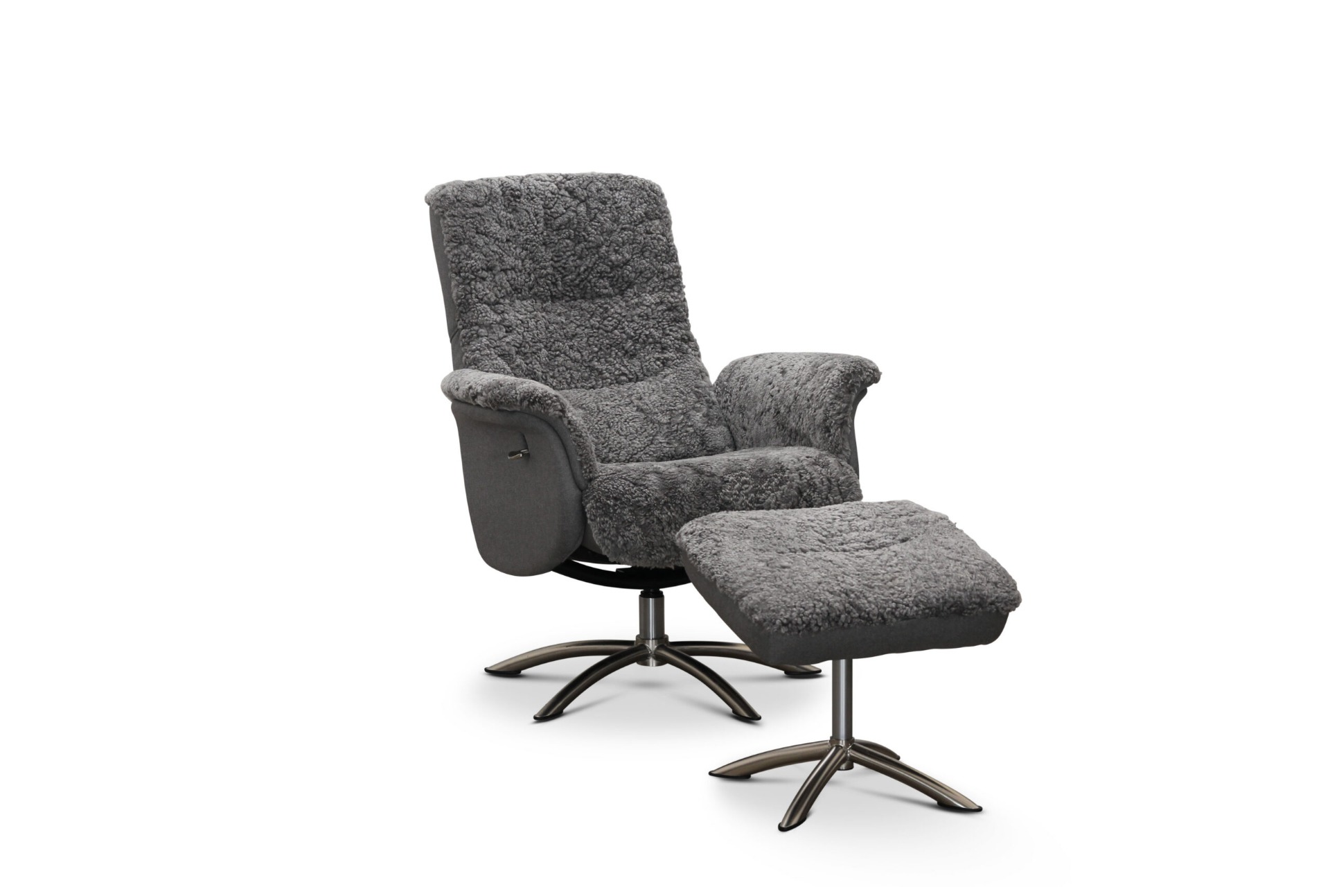 Visby fåtölj & pall grafit