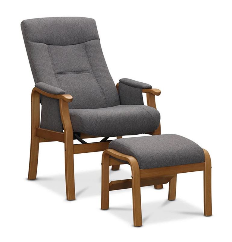 Bergen fåtölj+pall