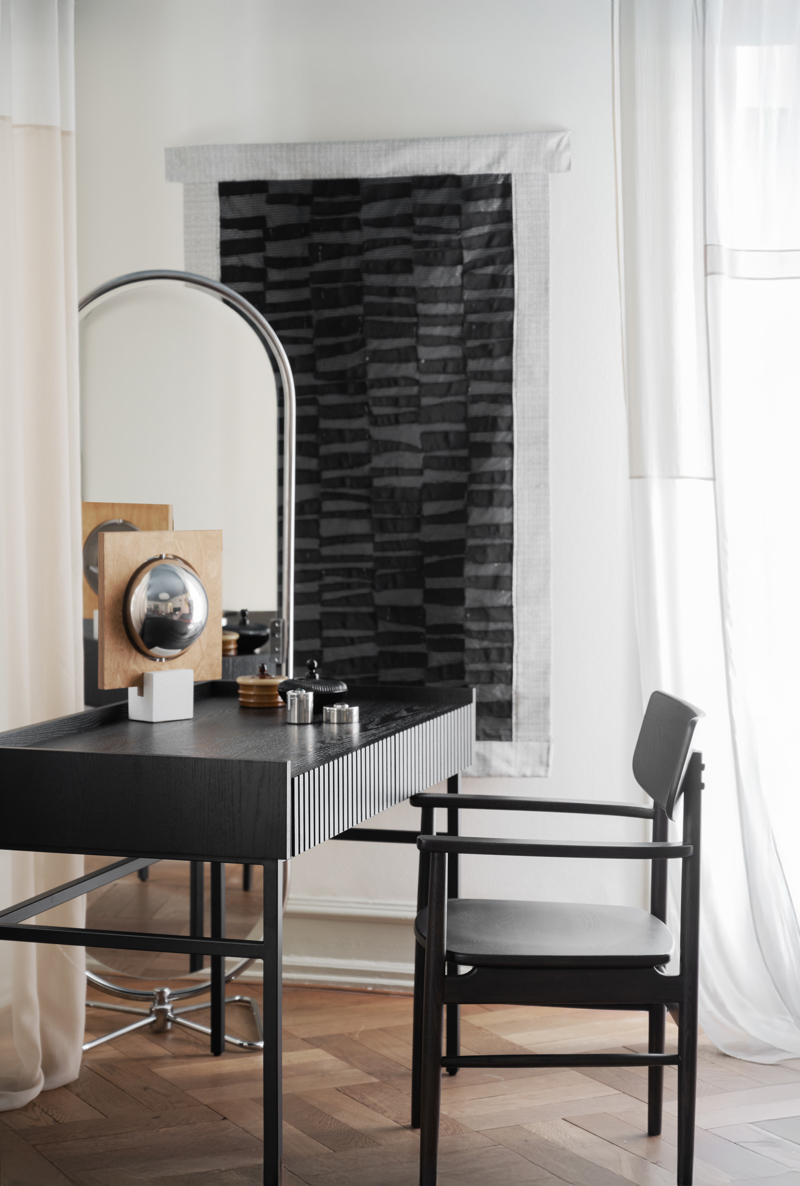 Halifax Skrivbord, Svart, 120×61 cm