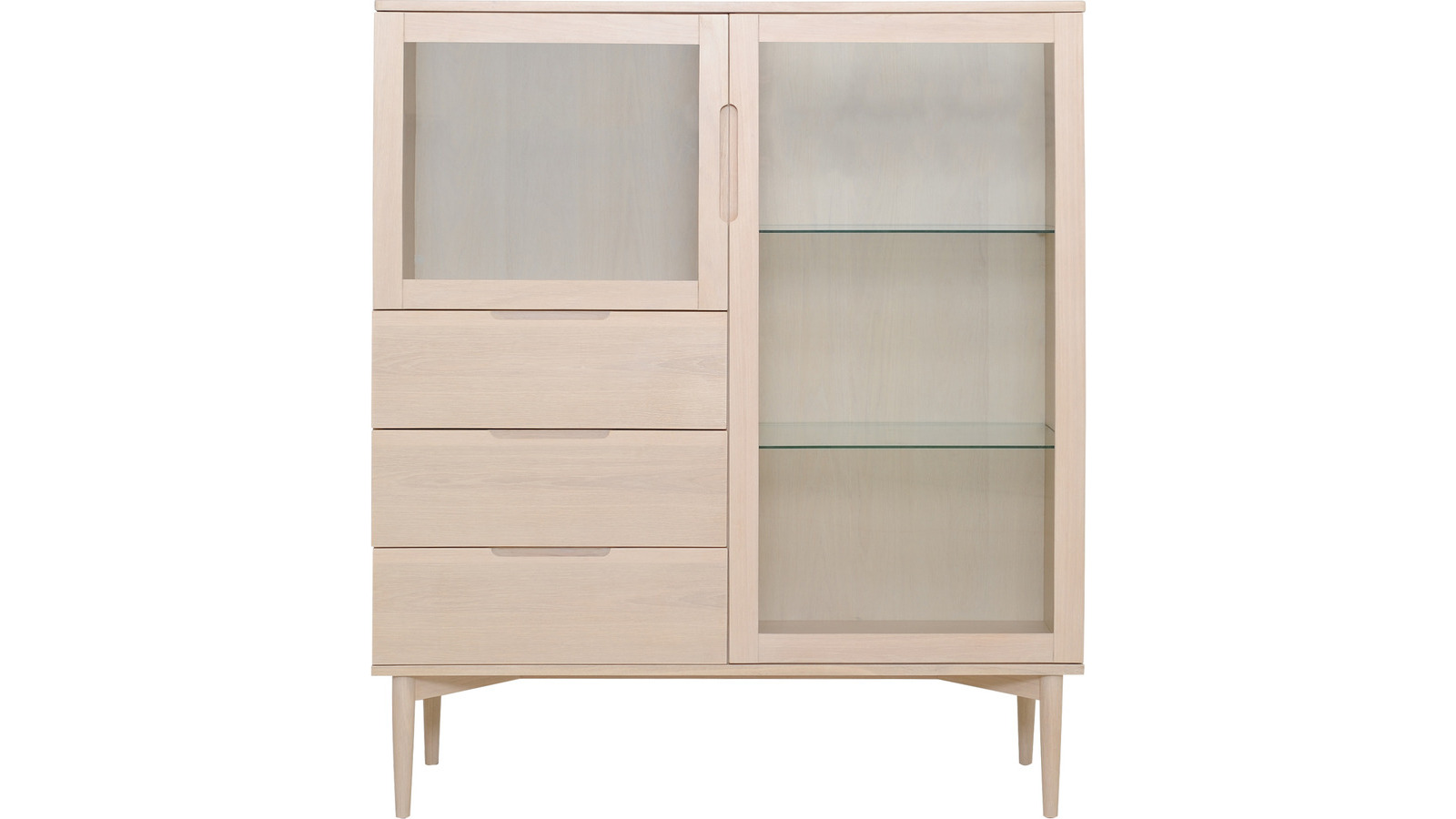 KARMÖY Vitrin låg, vitpigmenterad