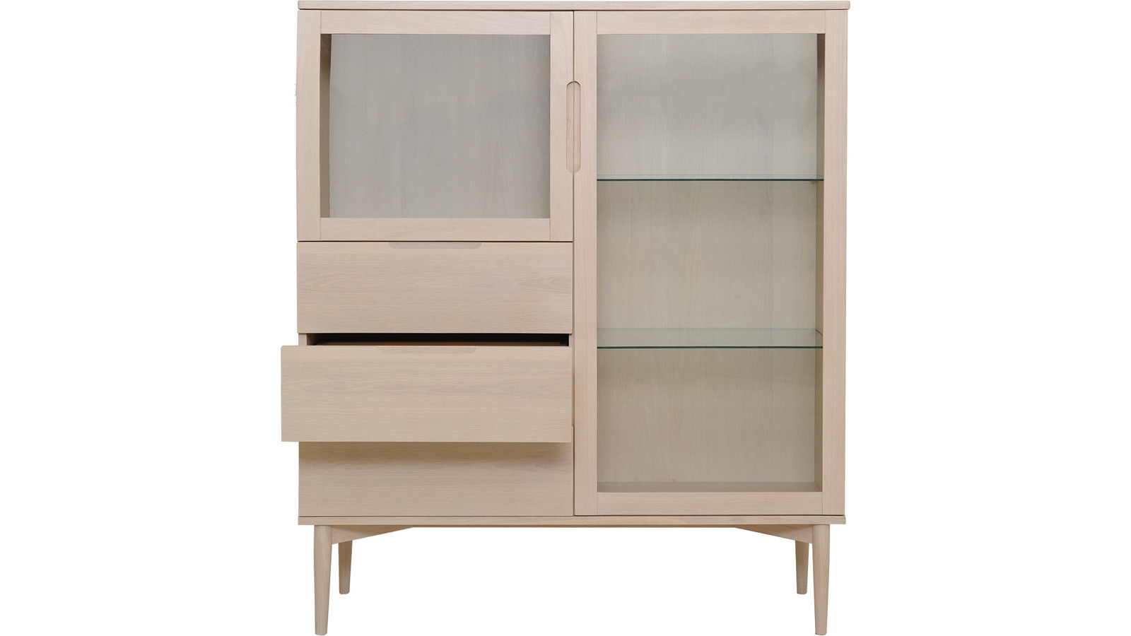 KARMÖY Vitrin låg, vitpigmenterad