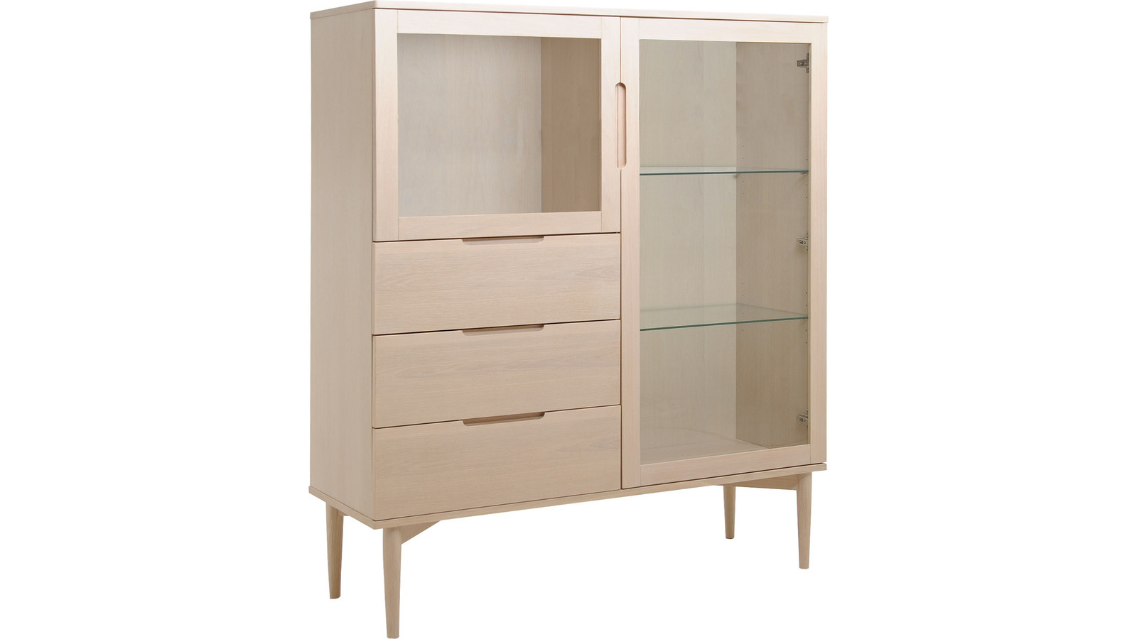 KARMÖY Vitrin låg, vitpigmenterad