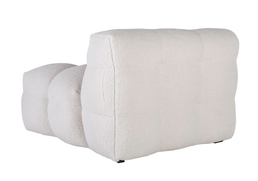 Kendall fåtölj teddy naturvit