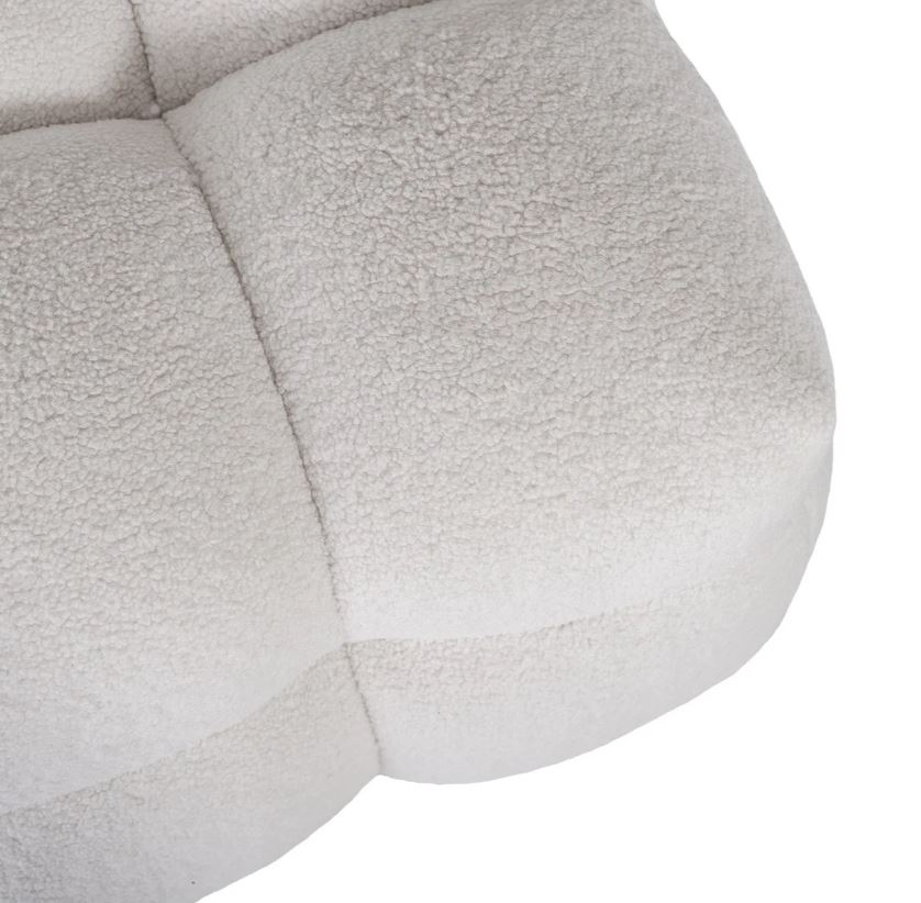 Kendall fåtölj teddy naturvit