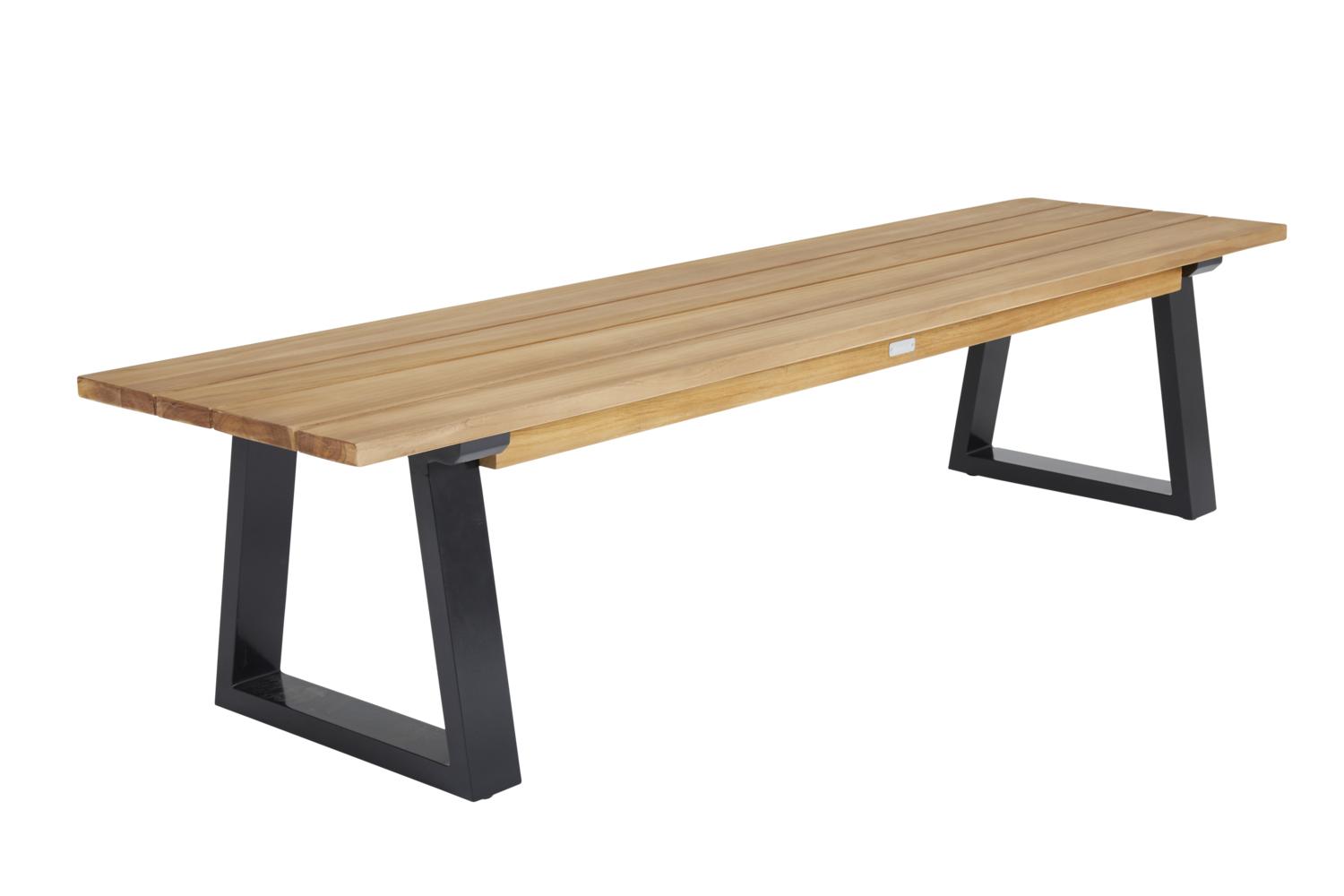 Laurion bänk Svart/teak