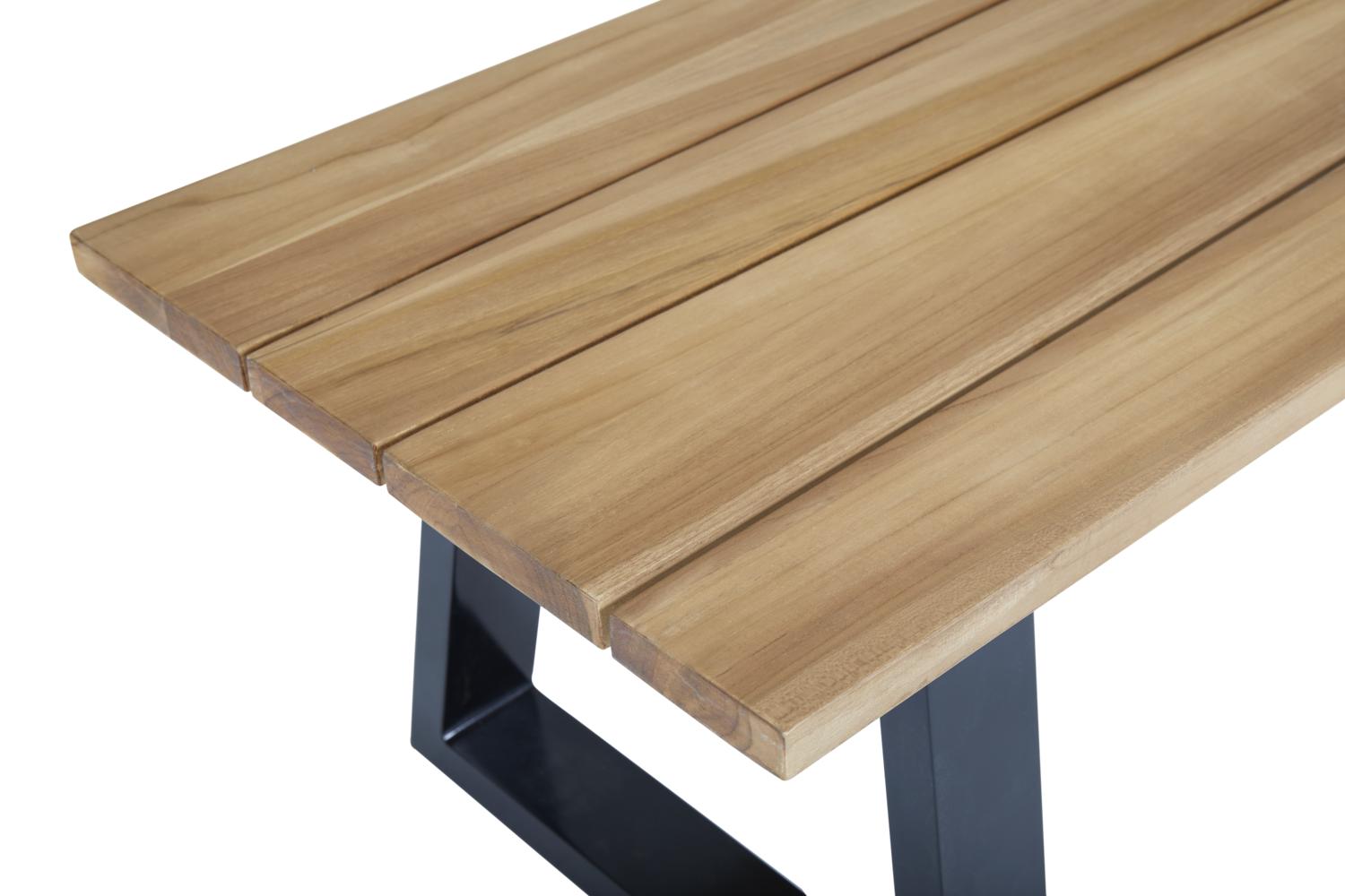 Laurion bänk Svart/teak