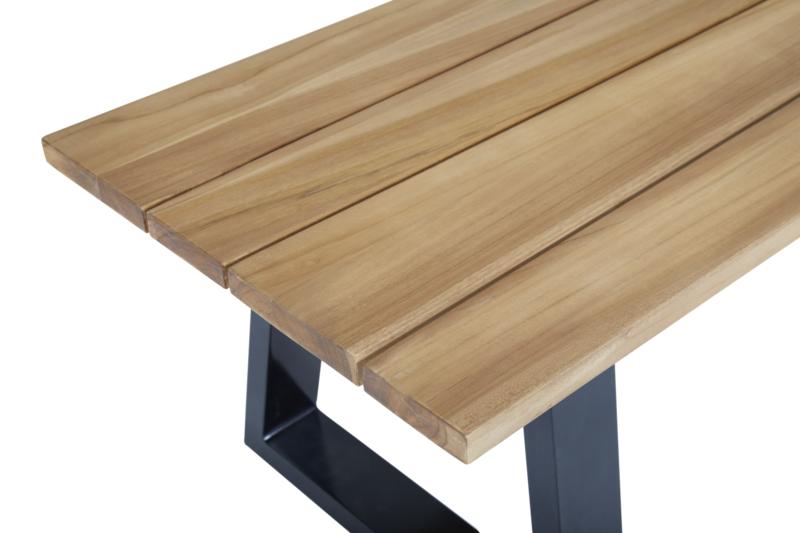 Laurion bänk Svart/teak