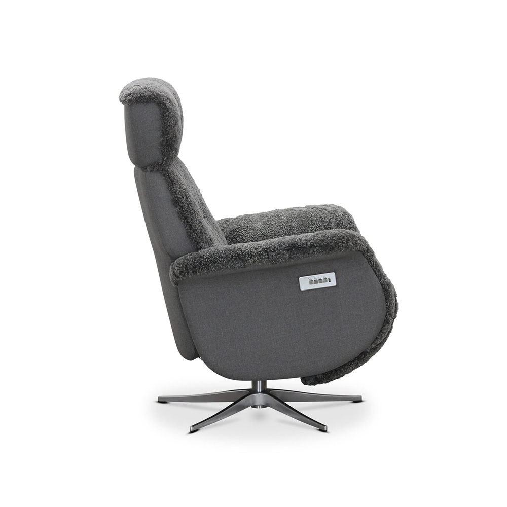 Lissabon Fåtölj Fårskinn Ljusgrå